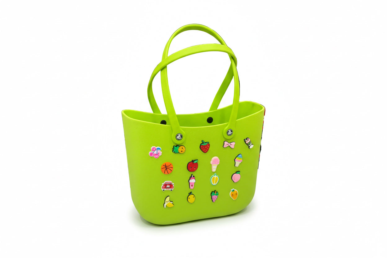 Cute EVA Charm Tote Bag 👜