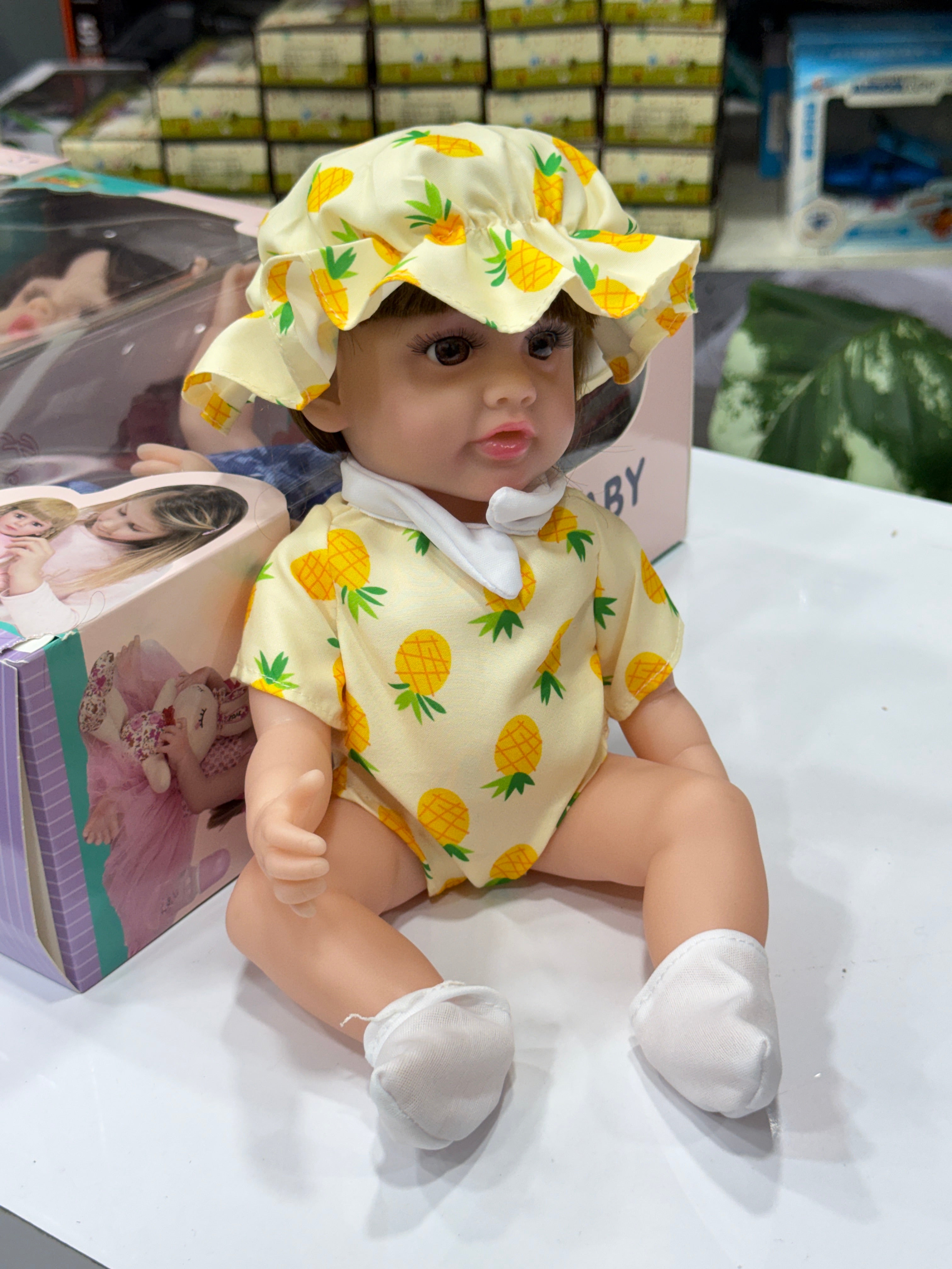 Cute Baby Doll with Bunny Cap