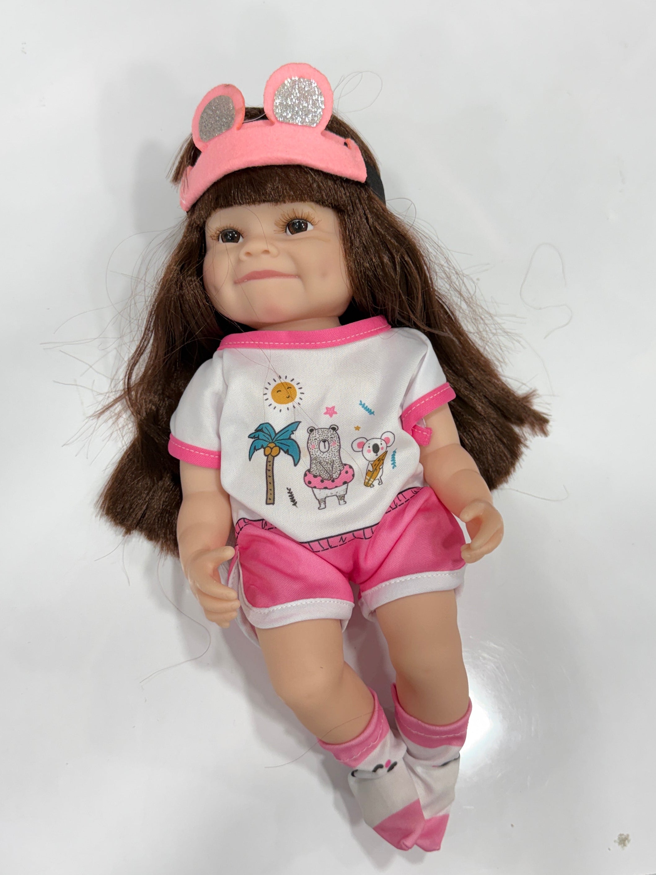 Cute Baby Doll with Bunny Cap