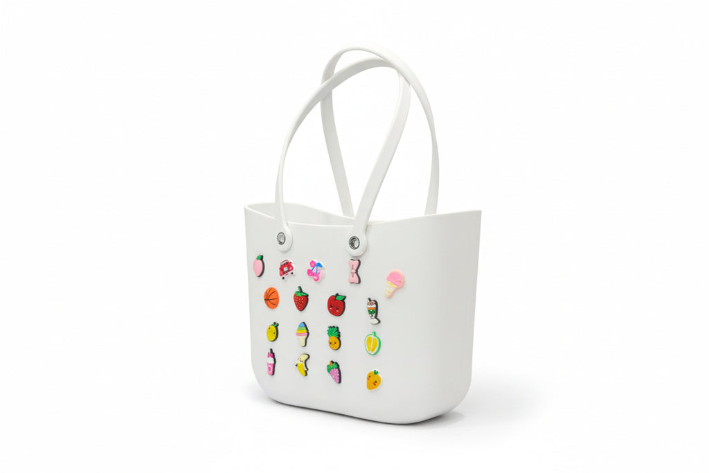 Cute EVA Charm Tote Bag 👜