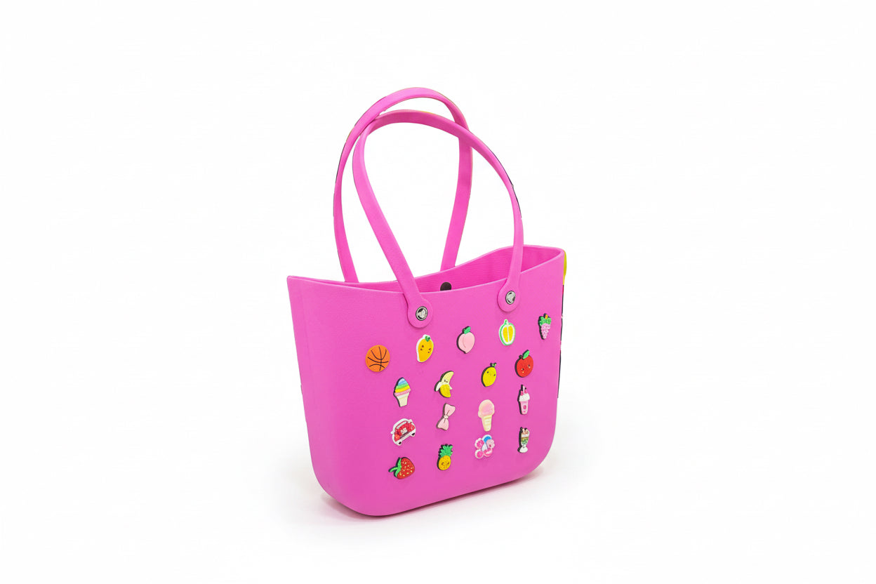 Cute EVA Charm Tote Bag 👜