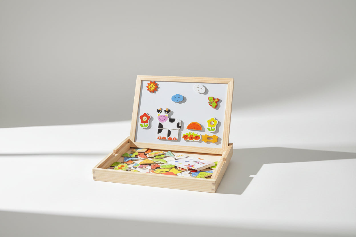 Magnetic Puzzle Board – 2-in-1 Educational Activity Set