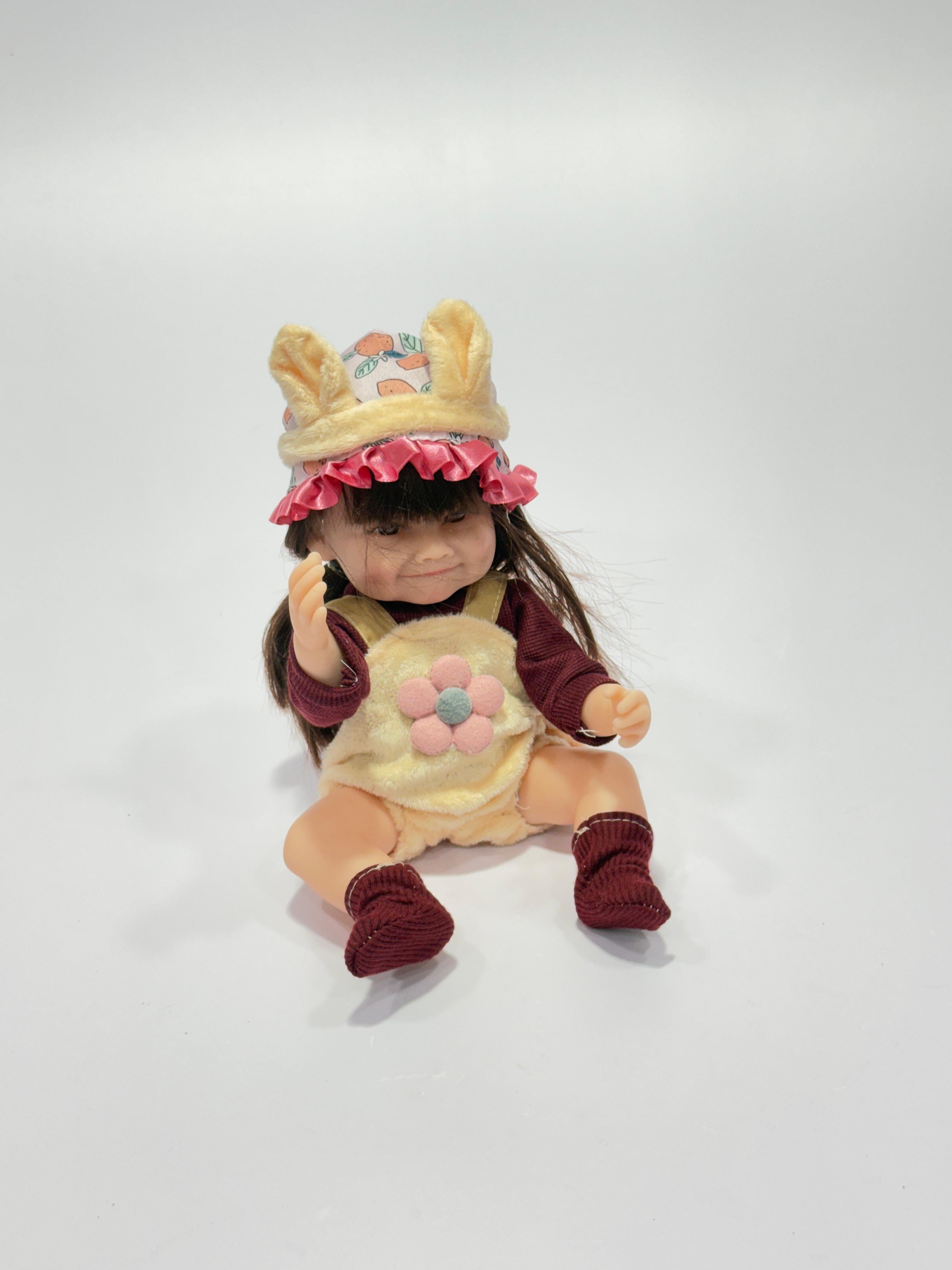 Cute Baby Doll with Bunny Cap