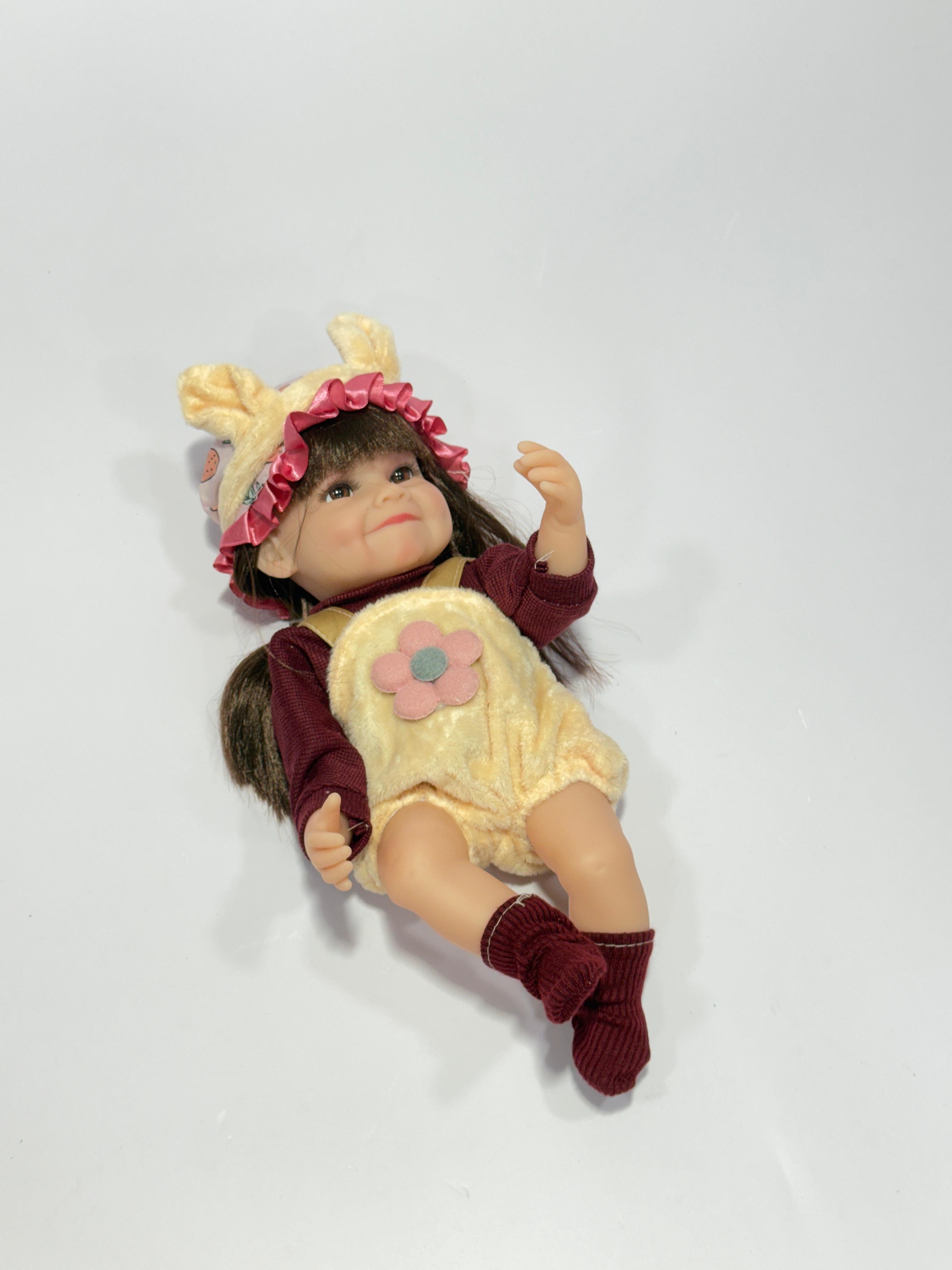 Cute Baby Doll with Bunny Cap