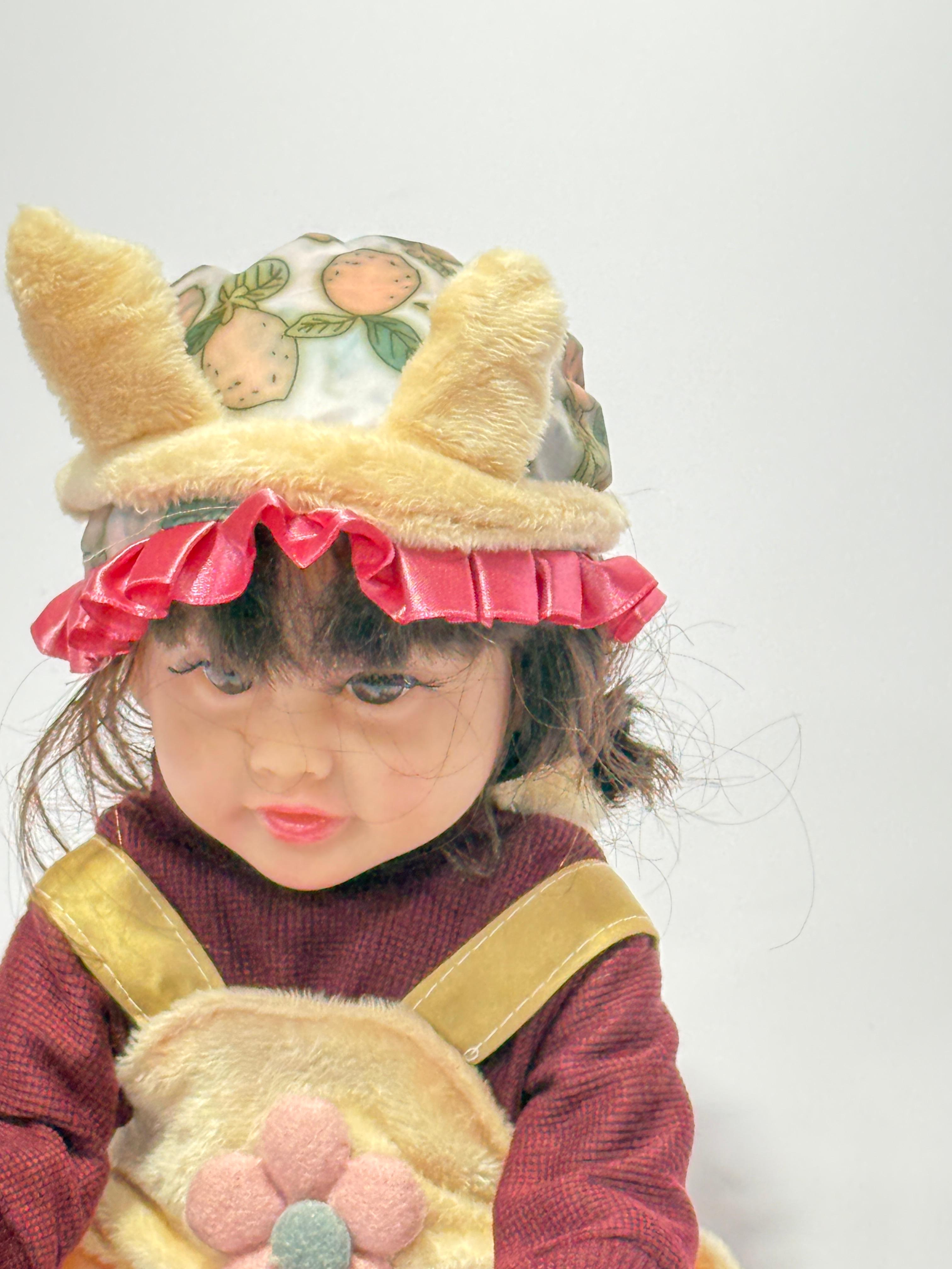 Cute Baby Doll with Bunny Cap