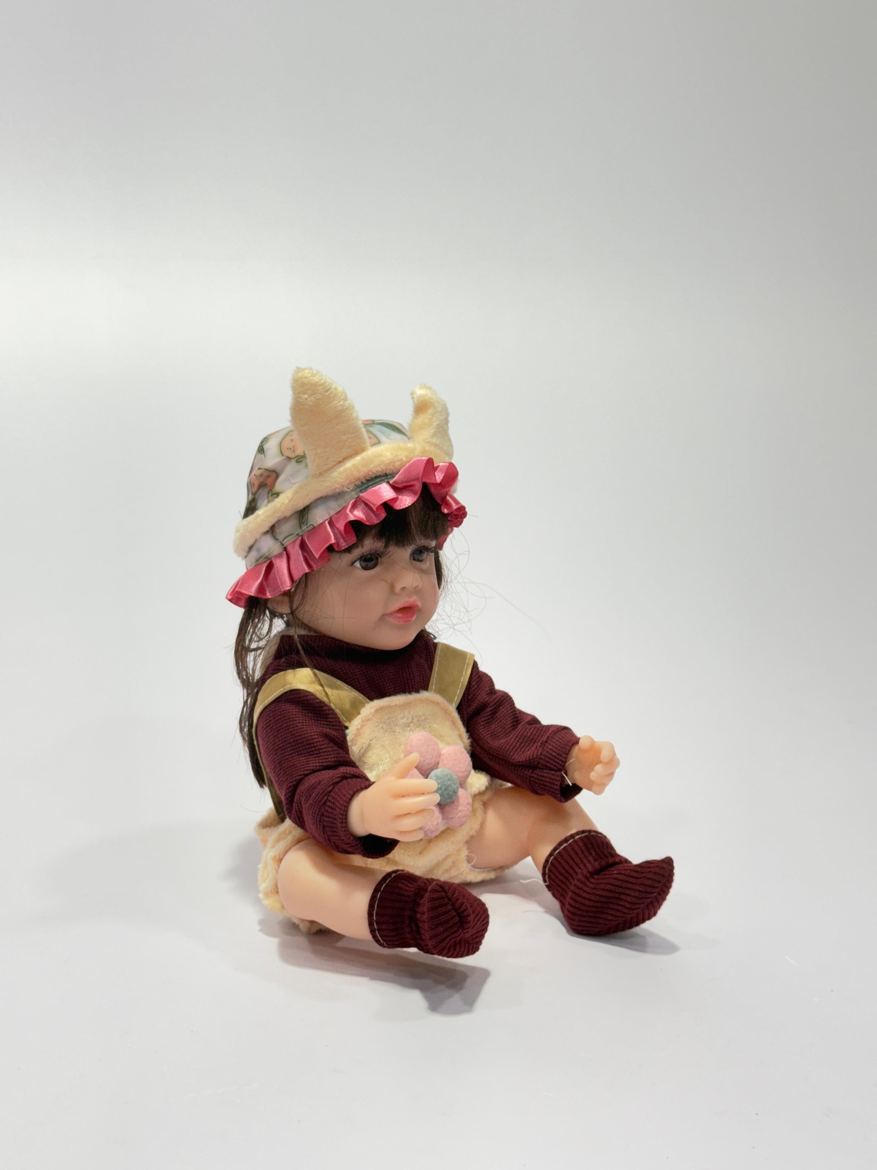 Cute Baby Doll with Bunny Cap
