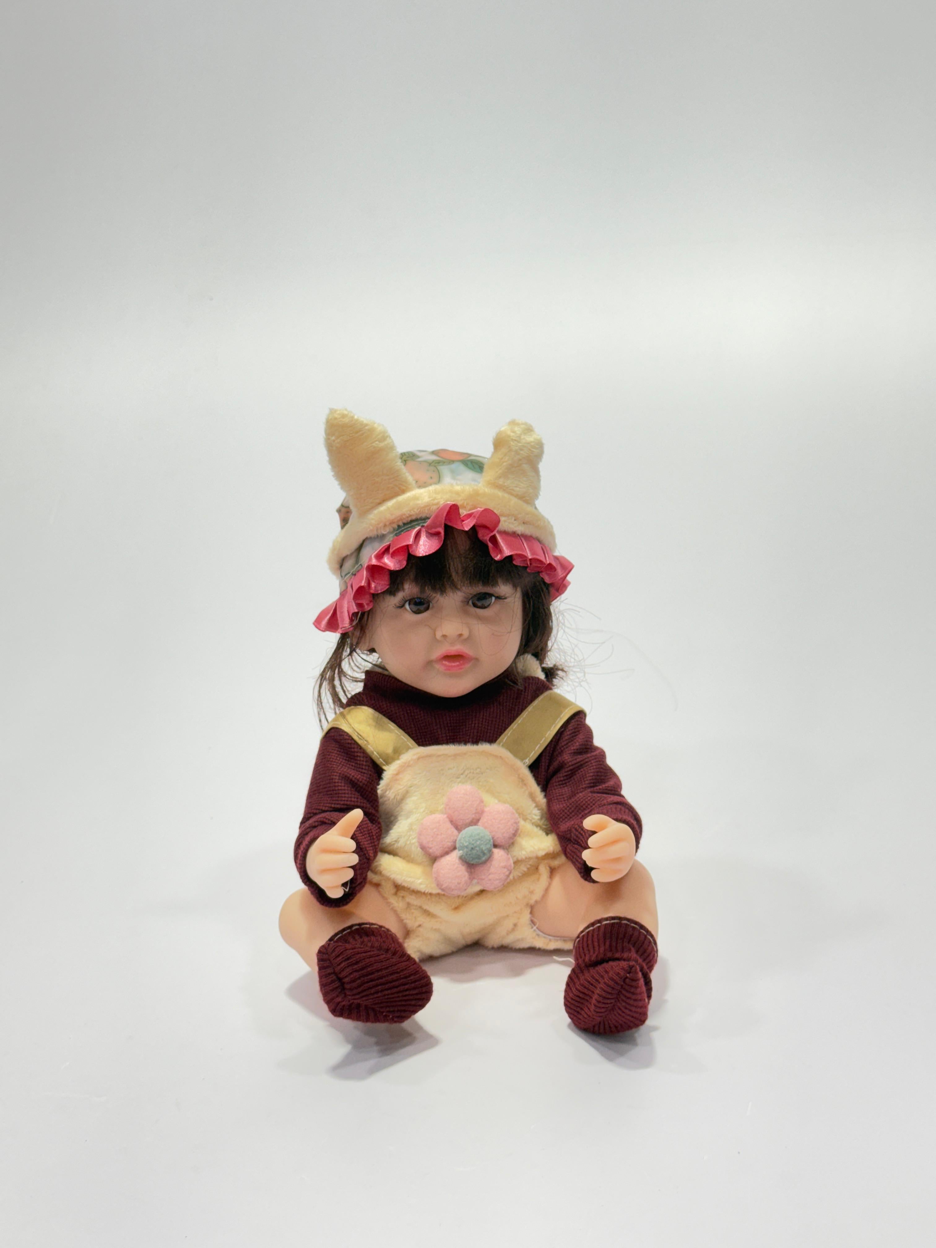 Cute Baby Doll with Bunny Cap