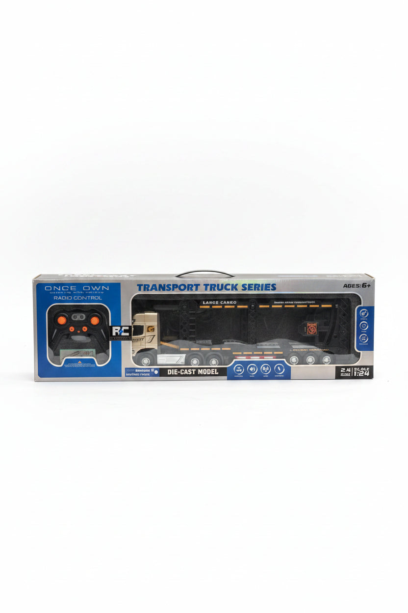 1:24 RC Transport Truck Series – Die-Cast Car Carrier with Remote Control