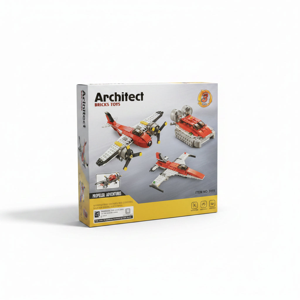 Architect 3-in-1 Propeller Adventures Building Block Set