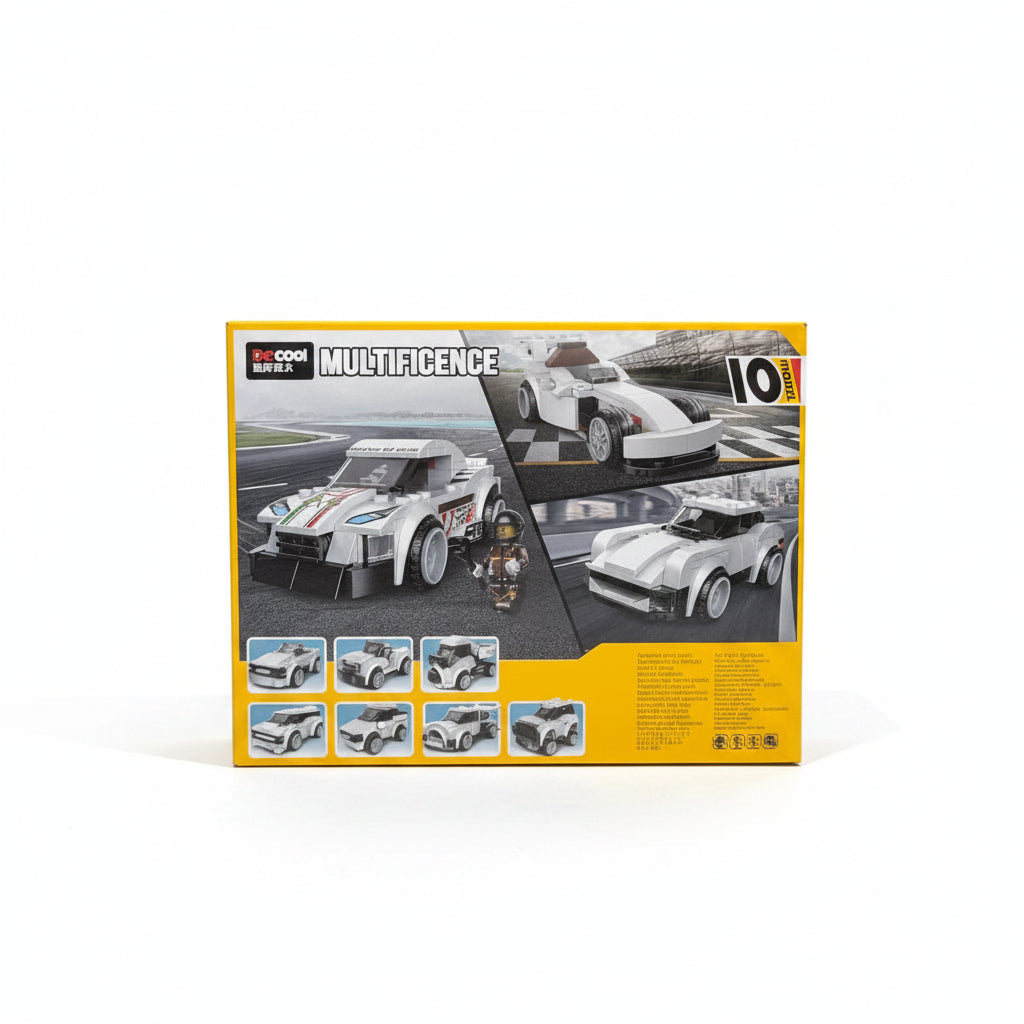 DeCool Multifigence – 10-in-1 Racing Car Building Block Set