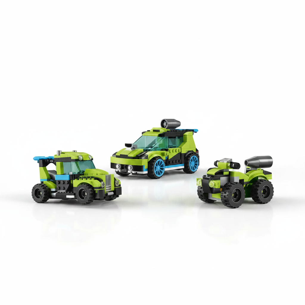 Architect 30-in-1 Rocket Rally Car Building Blocks Set (241 Pieces)