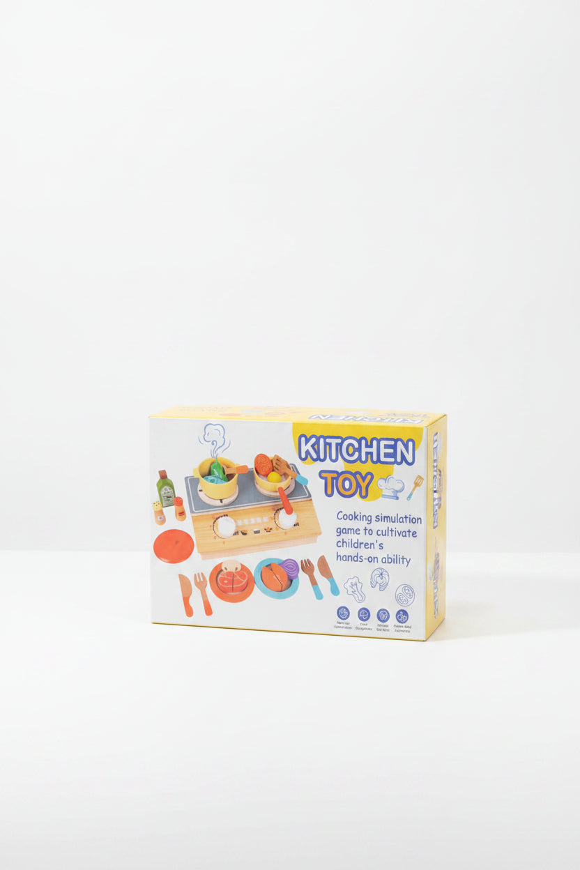 Wooden Kitchen Cooking Set – Pretend Play Kitchen Toy
