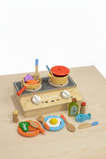 Wooden Kitchen Cooking Set – Pretend Play Kitchen Toy