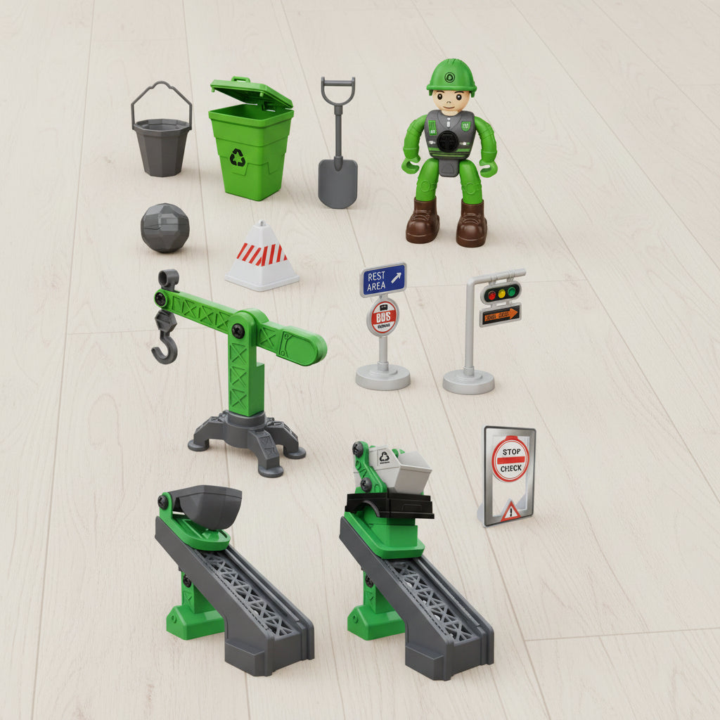 DIY Construction &amp; Rescue Vehicle Assembly Toy Set