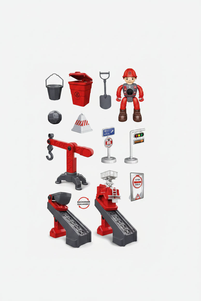 DIY Construction &amp; Rescue Vehicle Assembly Toy Set