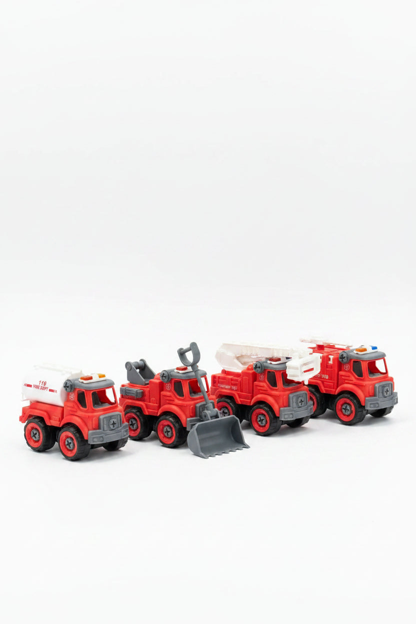 DIY Construction &amp; Rescue Vehicle Assembly Toy Set