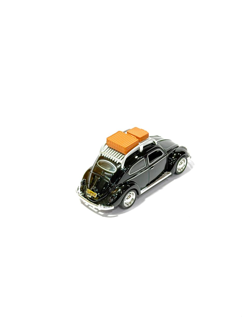 Classic Beetle Die-Cast Car Model - With Roof Luggage [1:32 Scale]
