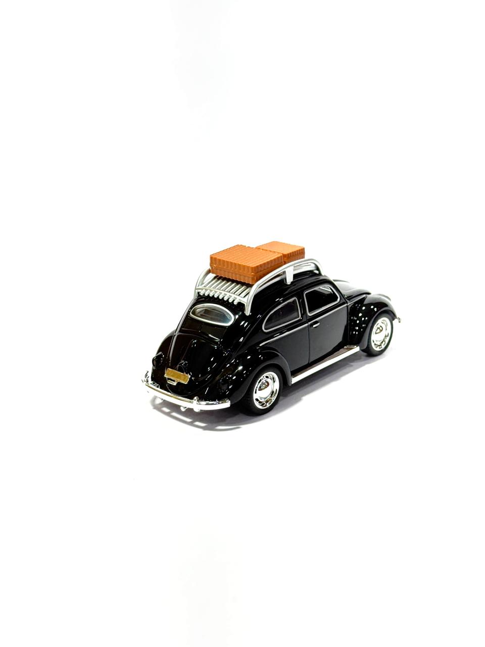 Classic Beetle Die-Cast Car Model - With Roof Luggage [1:32 Scale]