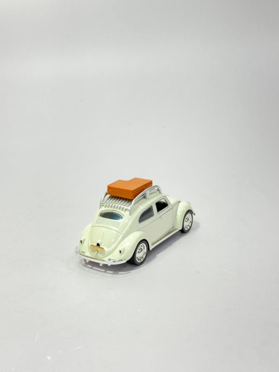 Classic Beetle Die-Cast Car Model - With Roof Luggage [1:32 Scale]