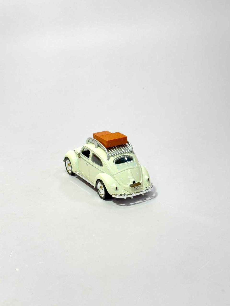 Classic Beetle Die-Cast Car Model - With Roof Luggage [1:32 Scale]